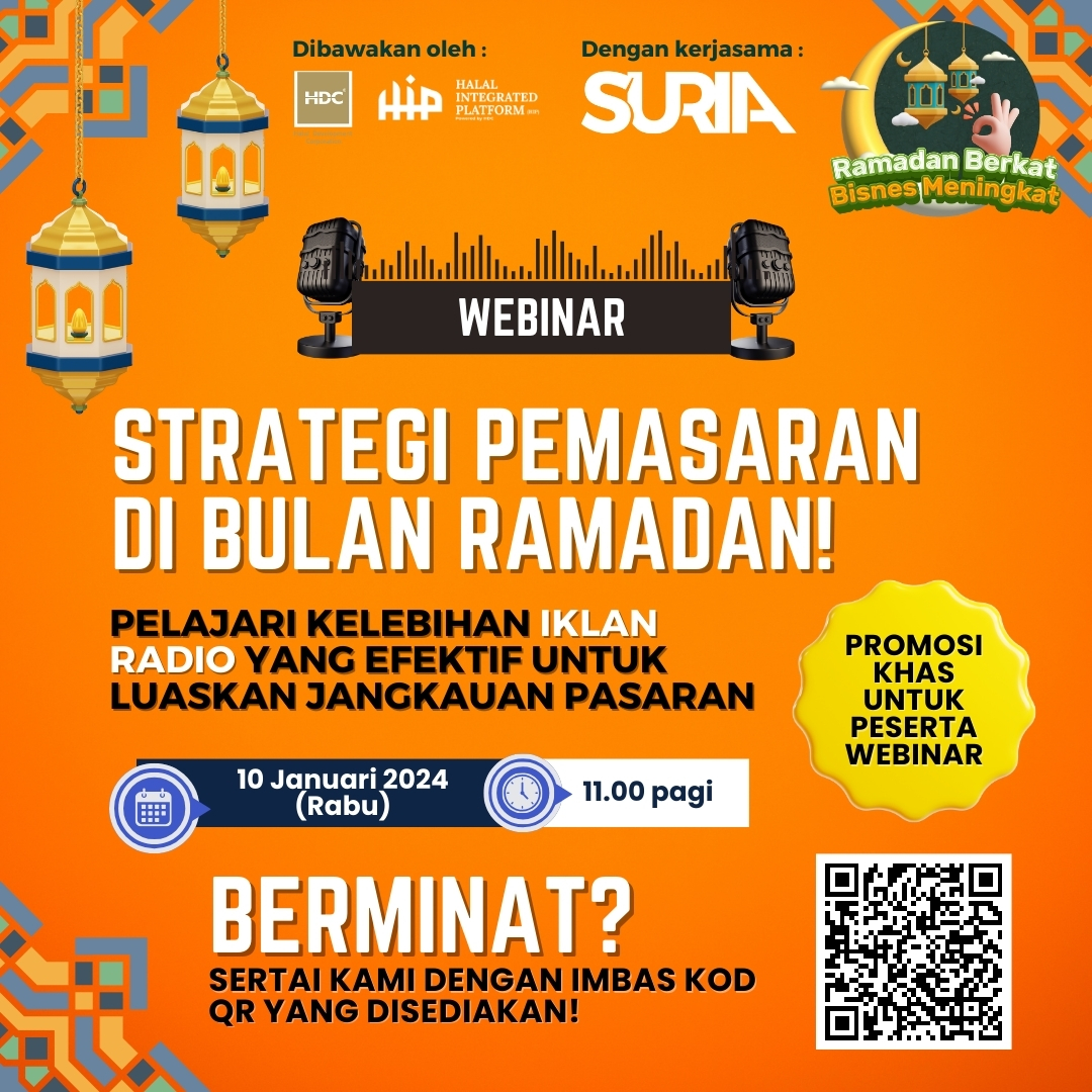 Webinar bersama Suria FM & Halal Integrated Platfrom(HIP)