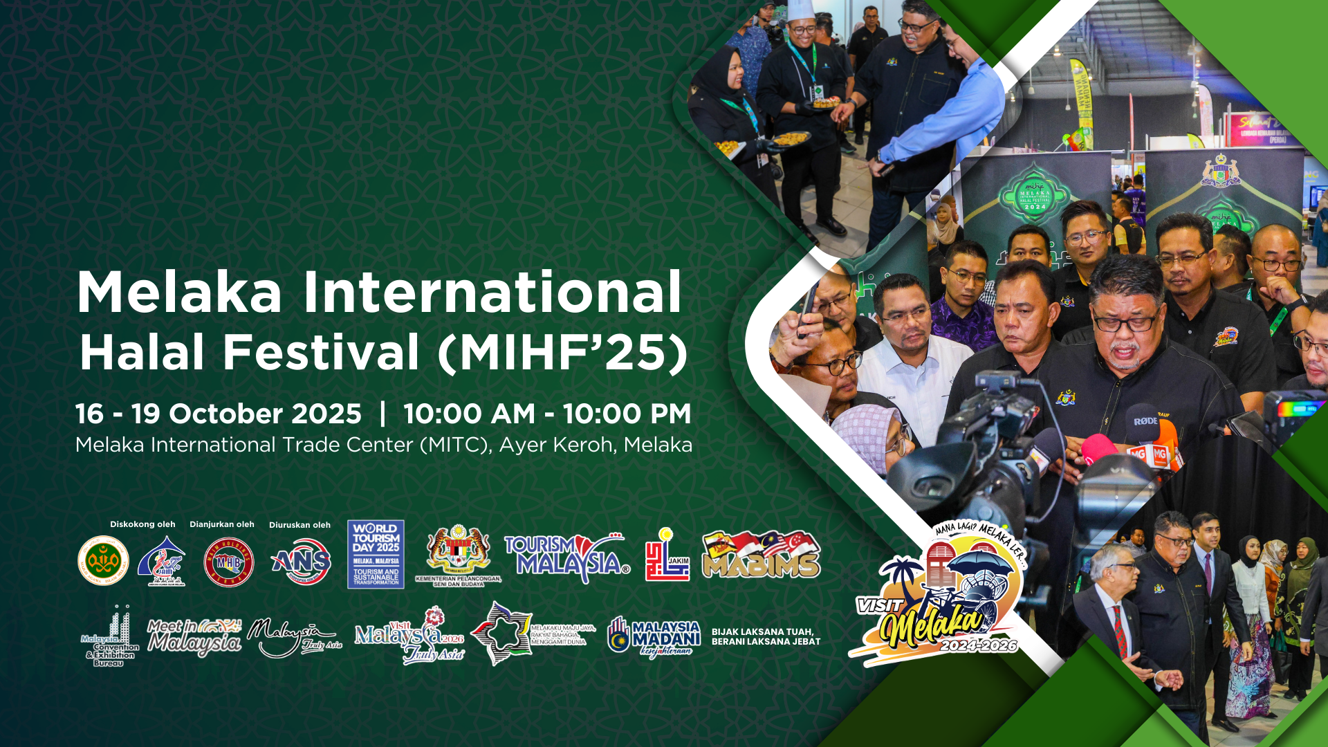 Showcase your halal products and services at the largest halal event in Melaka.